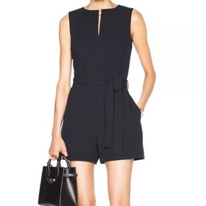 Victoria Beckham black sleeveless romper sz S